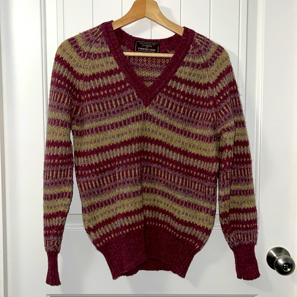 J. Crew by Cooper & Roe Nottingham England Vintage Wool Sweater